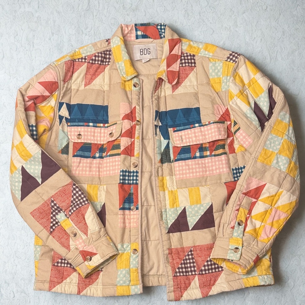BDG Quilted Patchwork Jacket – Cottagecore Boho S… - image 1